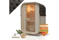 Artsauna Fasssauna Nolvik, BxTxH: 128 x 120 x 194 cm, 38 mm, Für 1 bis 2 Personen, 3,6 kW Saunaofen, Fichtenholz, Zubehör-Set