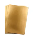 Metallic Papier DIN A4 21,0 x 29,7 cm - Gold Metallic - 50 Stück - glänzendes Bastelpapier 90 g/m² - Rückseite Weiß - Für Einladungen, Hochzeiten