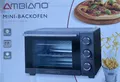 AMBIANO Mini Backofen 1200W Pizza Umluft Miniofen Ofen Garraumvolumen 15 L Timer