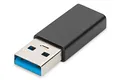 DIGITUS Typ-A auf USB-C Adapter - USB 3.2 Gen1 – 5 Gbit/s – 15W (3A 5V) Ladeleistung – 56k Pull-up Widerstand – Plug and Play – Schwarz