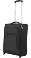 Leichter Bordgepäck Koffer 54 cm Weicher Stoff Rollen Trolley Schwarz Bowatex