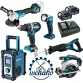 Makita DHP484Z Schlag-Bohrschrauber 18V Li-Ion 5.0Ah Akku Combo Kit Werkzeug Set