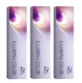 Wella Professionals 3er Pack Illumina Color 10/69 Hellblond / Violet Cendre