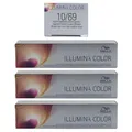 Wella Illumina 3 x 60 ml 10/69 hell lichtblond violett cendre Set