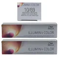 Wella Illumina 2 x 60 ml 10/69 hell lichtblond violett cendre Set