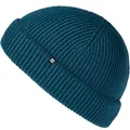 Enter the Complex® Fisherman Beanie, 100% Merino Wolle, Trawler Mütze, Fischermütze, Troyer, Ribbstrick, Damen und Herren, Petrol