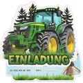 12 Stück Traktor Einladungskarten zum Kindergeburstag Geburtstag Party Einladung