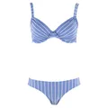 VIVANCE Damen Bikini Set 30798012 Bügel-Band Blau Weiß gestreift / 40 E /