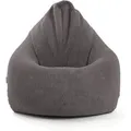 mokebo Sitzsack Cord XXL in Anthrazit Der Tagträumer Bean Bag mit EPS-Perlen Füllung