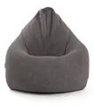 mokebo Sitzsack Der Tagträumer (aus Cordstoff), Bean Bag XXL aus Cord, Sitzkissen, Gaming Stuhl, Bodenkissen Anthrazit