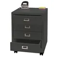 Rollcontainer HWC-L49, Schubladenschrank Stahlschrank Aktenschrank, Metall 55x40x41cm 4 Schubladen - dunkelgrau