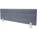 Mendler Tischtrennwand HWC-G76, grau, Akustik-Trennwand mit Textilbezug, 100 x 30cm