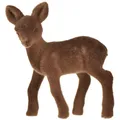 Viana Dekofigur Rehkitz Braun Beflockt 10,5cm 6er-Set Weihnachten Dekofigur Landhaus, 6 Stück