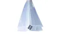 Bagnoxx Duschdichtung, L: 200 cm, (Duschdichtung Magnetdichtung für Duschtüren 200cm, 2-teilig, 1-St), Schließwinkel von 135 und 180 Grad, versetzt, PVC Duschlippe