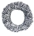 stoneandstyle Stein Blumenkranz Türkranz Tür Deko, massiver Steinguss, frostfest bis -30°C