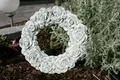 Stein Blumenkranz  Frostfest Garten Deko Steinguss Türkranz Rosenkranz