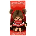 Monchhichi Plüschfigur Mädchen mit Fotoalbum rot/braun 20cm