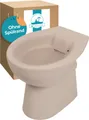 Calmwaters Tiefspül-WC Stand-WC spülrandlos, bodenstehend, Abgang Waagerecht, Beige-Bahamabeige, 07AB6143