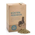 STRÖH Küsten Heu Luzerne Cobs (30 kg Feedbox) • Wiesencobs mit Luzerne & Heu von der Ostsee • Raufutter Snack als leckere Pellets • Plastikfreie Verpackung