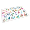stabiles Vinyl Tischset - Tier ABC Aquarell Kinder Platzset abwaschbar