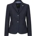 Marineblauer, taillierter Tweed-Blazer für Damen