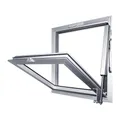 GEZE RWA 100 NT mit E250NT, Hub 200 mm, Aluminium silber eloxiert