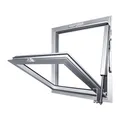 GEZE RWA 100 NT mit E250NT, Hub 200 mm, Aluminium silber eloxiert