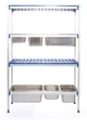 Hendi Regalsystem für GNBehälter mit 4 Böden aus Aluminium 1120x355x1685mm