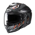 HJC i71 Simo MC6HSF schwarz orange matt Gr. XS Motorradhelm mit Sonnenblende