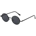 BEZLIT Damen Sonnenbrille Runde Form Herren 30506 (Schwarz Schwarz)