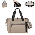 Kikkaboo Wickeltasche Tasche Maxi Wickelunterlage (1-tlg), kleine Tasche, Reißverschluss, Braun