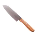 Windmühlenmesser Santoku - Kochmesser-Kirschbaum - braun 16,5 cm Klingenlänge
