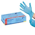 Meditrade Nitril NextGen® Untersuchungshandschuhe – Puder- und latexfreie Schutzhandschuhe – Größe S – Hellblau – 100 Stück