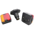 Berger & Schröter Anhänger-Beleuchtungsset 7-polig Bremslicht, Rückleuchte, Blinker 12 V/DC Bluetooth Funk-Verbindung, inkl. Magnethalter