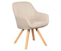 deVries Diningsessel »Matera« - 59x61x84cm - beige - Polyester / Holz / Metall