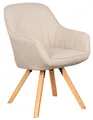 Esszimmerstuhl Matera beige drehbar Armlehnen Küchenstuhl Polsterstuhl Stuhl