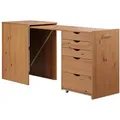 INTER-FURN Schreibtisch, Arbeitstisch Bürotisch Laptoptisch Homeoffice Basteltisch Maltisch braun