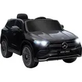 HOMCOM Kinder Elektroauto 12V Mercedes-Benz EQA Elektrofahrzeuge mit Fernbedienung, Kinderauto mit MP3-Player, Scheinwerfer, Tragebarer Batterie, 3... - Schwarz/Bronze