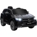 HOMCOM Kinder Elektroauto Mercedes-Benz EQA 12V Elektro Kinderauto mit 2,4GHz Fernbedienung, Elektrofahrzeug mit Doppelmotor, MP3, Scheinwerfer, 3-8 km/h Kinderfahrzeug für 3-8 Jahre, Schwarz