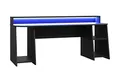 FORTE TEZAUR Gaming Schreibtisch, Holzwerkstoff, Schwarz matt, (B/H/T) 200 / 91,1 / 72 cm