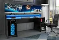 möbel-direkt.de Gamingtisch Tezaur in Schwarz (Komplett Set, 1 Gamingtisch), RGB Beleuchtung, ABS- Kanten