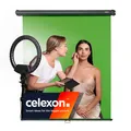 celexon Greenscreen Foto und Video Hintergrund manuelle Rolloleinwand 200x190cm