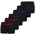 Jack & Jones Boxershorts Herren Retroshorts 6er Pack Basic Trunks (Vorteilspack, 6-St) Unterhosen mit Stretch bunt XXL