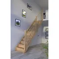 STARWOOD Systemtreppe "Mykonos", Eichenholz, 13 Stufen, max. Geschosshöhe 280 cm - braun