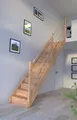 Starwood Raumspartreppe Holztreppe Mykonos Gerade-Eiche-Holz-Holz Design Geländer-rechts-mit