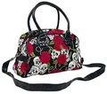 Banned Alternative Skulls And Roses Frauen Handtasche schwarz
