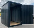 Gartenhaus Lagerbox Gerätehaus Schwarzgrau Baucontainer Lagerbox 1,5m x 2m Lager