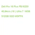 Dell Pro 16 Plus PB16250 40,64cm (16 ) Ultra 7 16GB 512GB SSD MGFFK