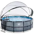Exit Toys Pool-Set, Grau, Kunststoff, Steinoptik, 320 cm, CE, Freizeit, Pools und Wasserspaß, Pools, Aufstellpools
