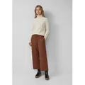 s.Oliver Culotte Hose Culotte in Veloursleder-Optik braun 46